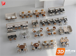Cafe Furniture Skp Files 